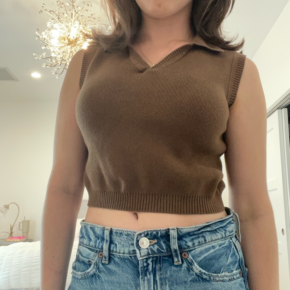 Brandy Melville collared tank top